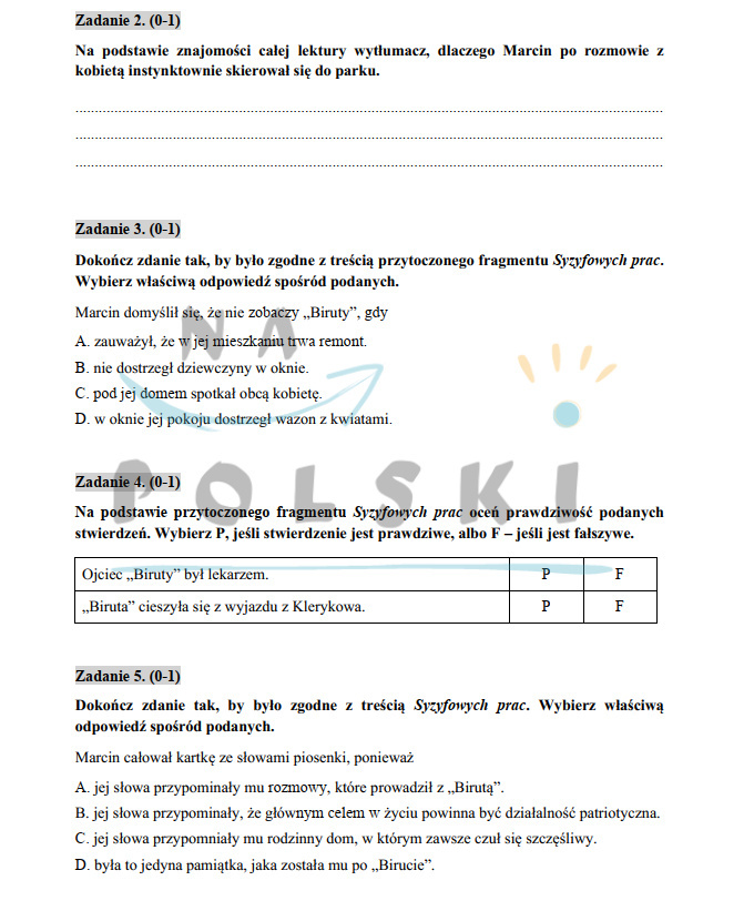 "Syzyfowe prace" - próbny egzamin ósmoklasisty | Na Polski
